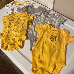 5 piece Disney Winnie The Pooh Amazon Essentials 3M Onesies